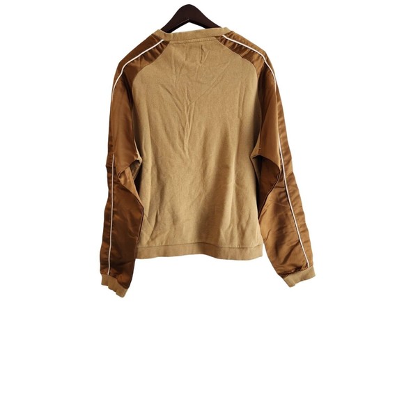 Urban Outfitters Sweatshirt Mens Size M Khaki/Brown Cotton Crew Neck Long Sleeve - Picture 6 of 6